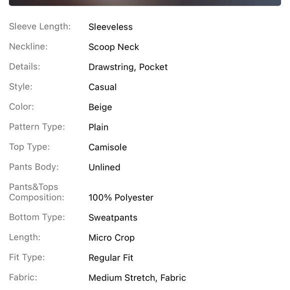 🫶🏻SHEIN crop tank top & joggers set🫶🏻 - Picture 9 of 9